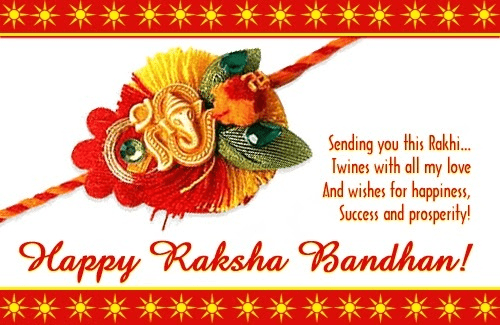 Sending Rakhi Wishes to Cousin Images