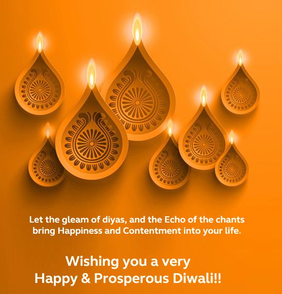 Image of Happy Diwali Wishes Template with diya's-KE590689-Picxy