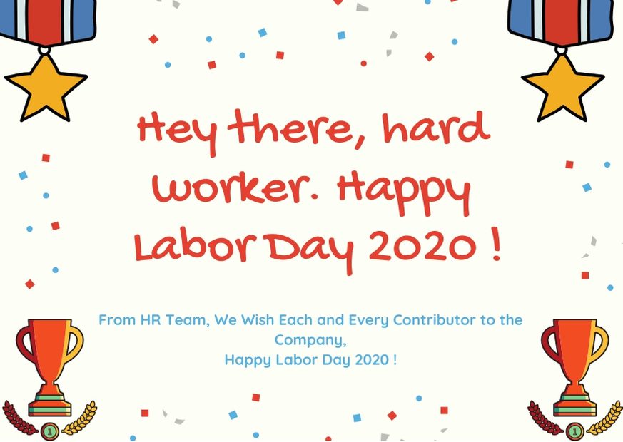 Labor Day Wishes from HR