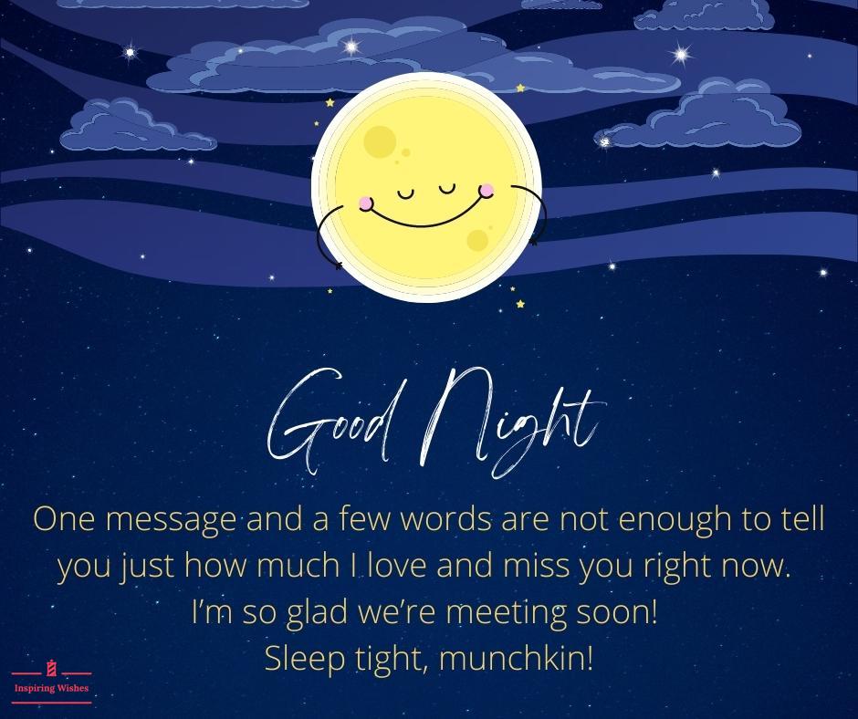Romantic good night message for her